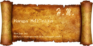 Hanga Mónika névjegykártya