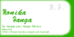 monika hanga business card